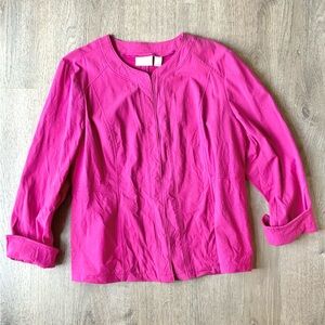 Chico's Vibrant Magenta Blazer Size 3 or XL